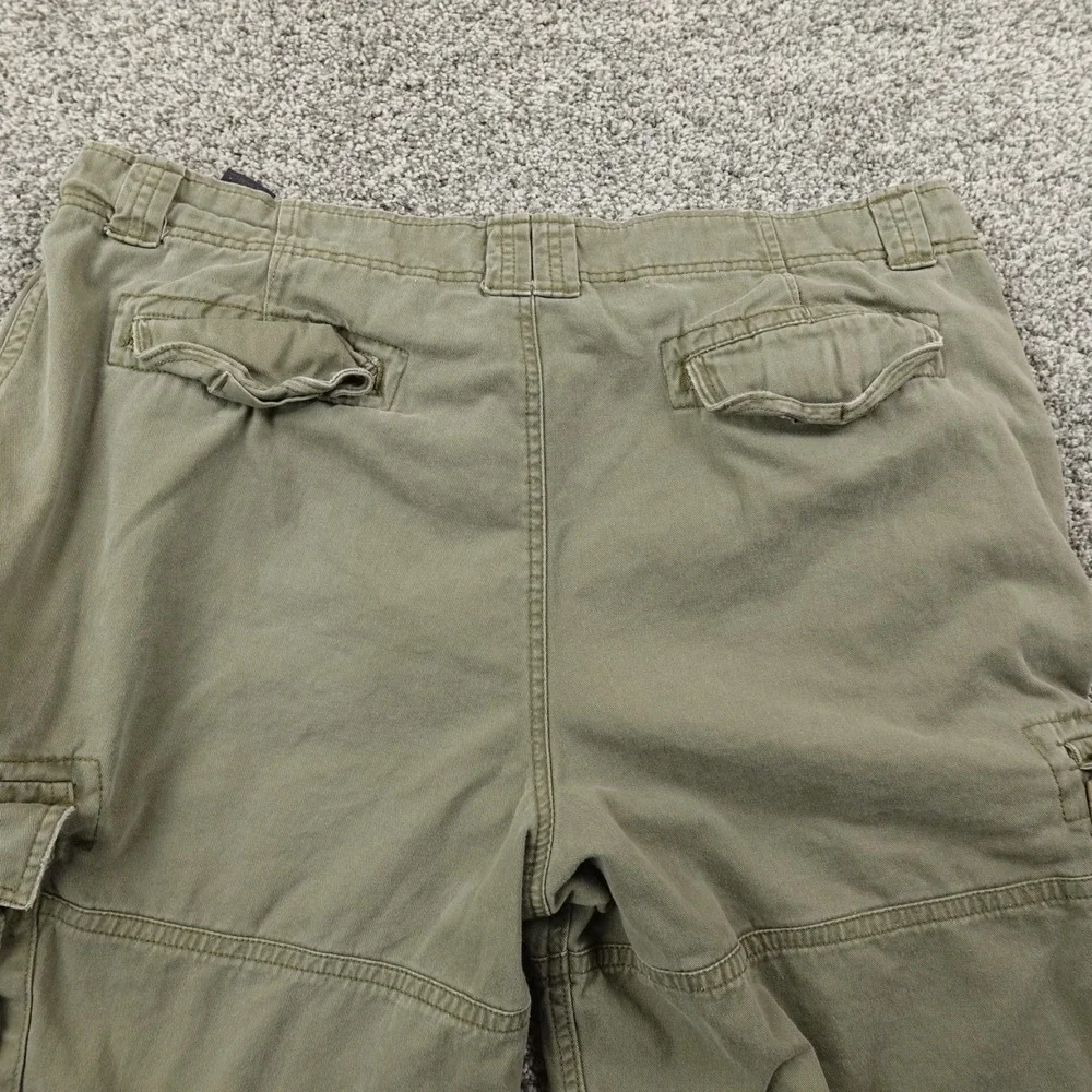 VTG Faded Glory Shorts Mens 40 Green Cargo Utility‎ Outdoor Hiking Military Y2K